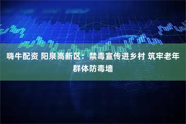 嗨牛配资 阳泉高新区：禁毒宣传进乡村 筑牢老年群体防毒墙