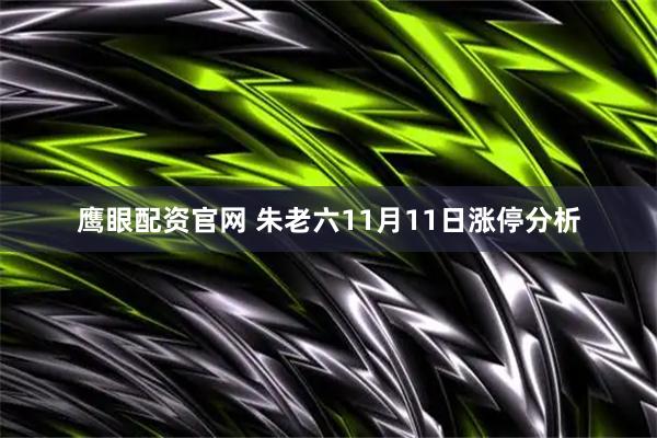 鹰眼配资官网 朱老六11月11日涨停分析