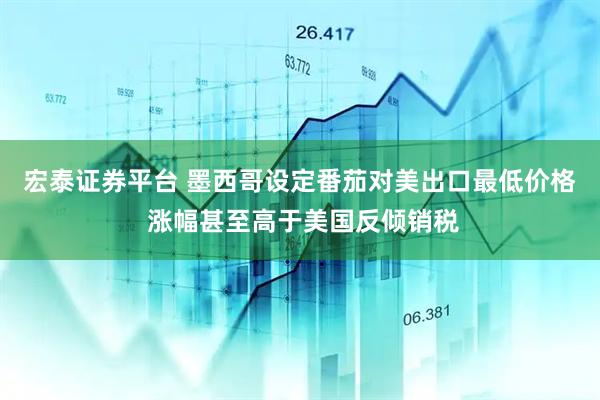 宏泰证券平台 墨西哥设定番茄对美出口最低价格 涨幅甚至高于美国反倾销税